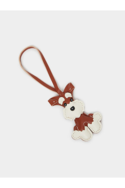 Styli تعليقة كلب من الجلد البني