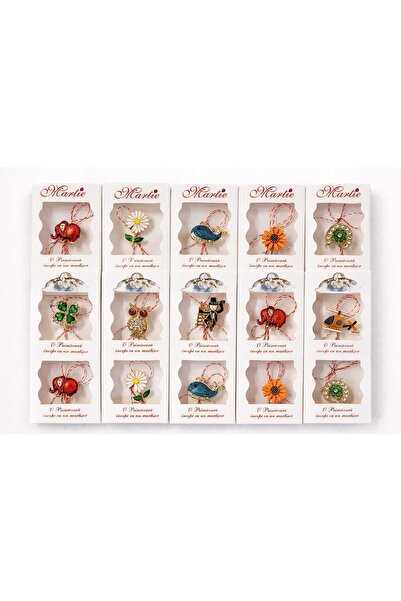 OEM Set 24 martisoare cu diferite forme si modele, Martisor pentru luna martie