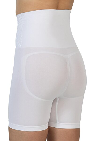 Difolia CORSET ALB MI Emay 2091 cu dantelă în față talie înaltă boxeri