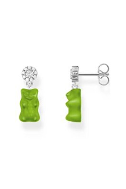 Thomas Sabo H 2330-052-6 ear studs with green goldbears silver Ladies