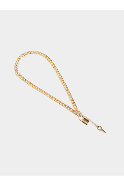 Styli Gold Chain Necklace with Lock and Key Charm