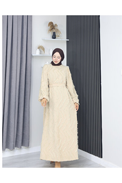 sorisso Evening Dress with Glitter and Sequin Detailing