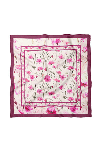 Sultan İpek Floral Patterned Scarf / Bandana 70X70Cm