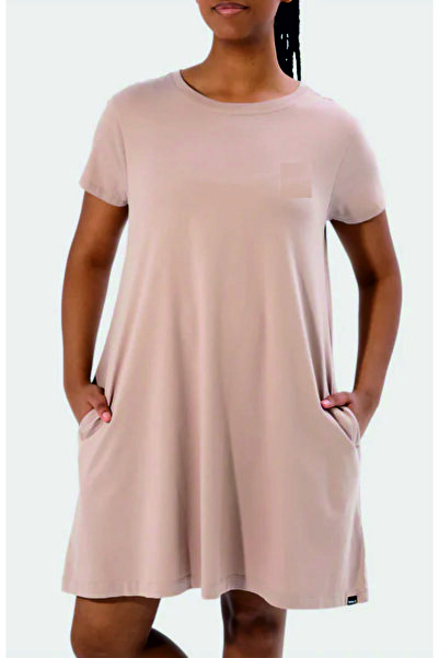 HOFFNUNG Women's Short Sleeve Round Neck Blank Solid Color Long Dress