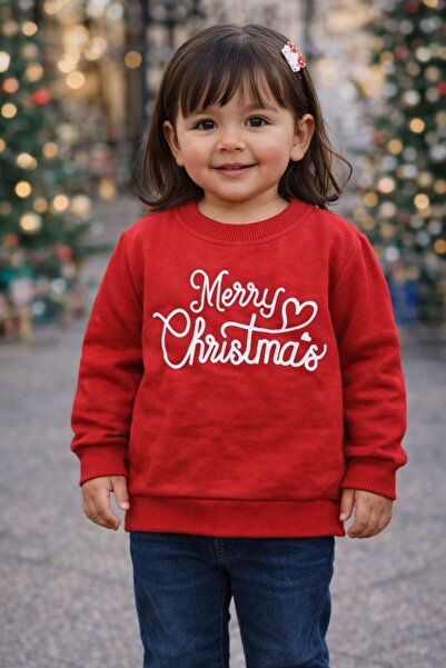 ADROM Red Christmas T-shirt for children – "Merry Christmas"