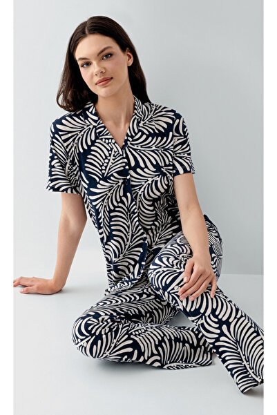 Arnetta Women'S, Modal, Shirt Collar, (with Socks as a Gift), Pajama Set