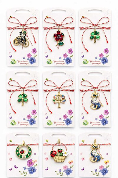 OEM Set of 24 martisors with different shapes and designs, Martisor for the m...