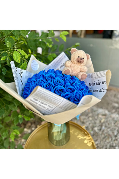 Buchetezie Buchet Cadou Femei Buchet Teddy Bloom cu Trandafiri de Săpun