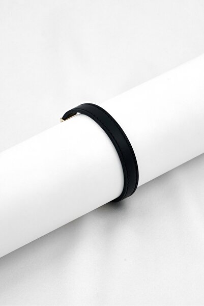 Calvin Klein Men Circuit Leather Bracelet, Black