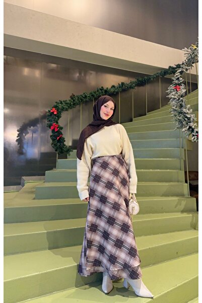 sorisso Tied Plaid Skirt