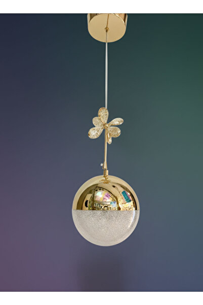 ZM AYDINLATMA TEKLİ YILDIZ ESİNTİSİ GOLD MODEL 3 RENK MODLU KRİSTAL TAŞLI LED...