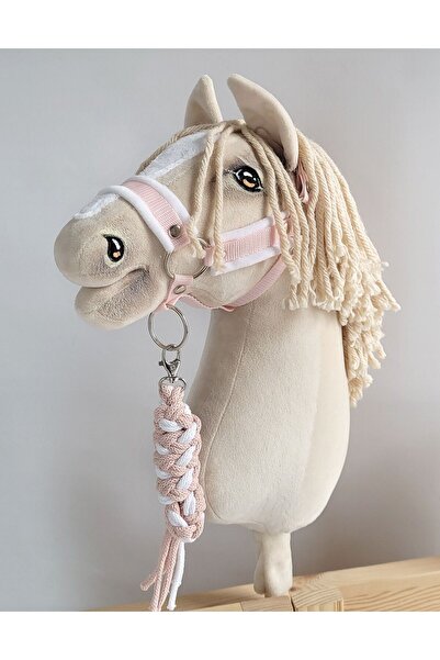 Other Set Hobby Horse: Căpăstru A3 cu blană albă + lesă din frânghie - alb și...