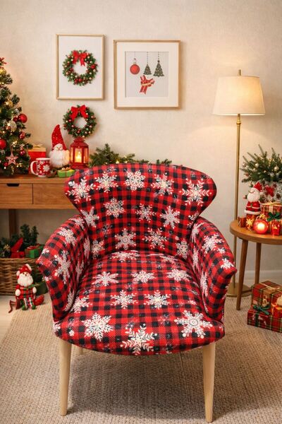 VENQM Figürlü Desenli Berjer