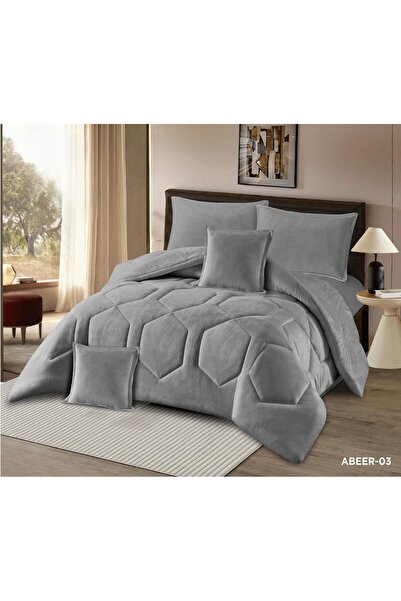 miral Abeer Double Winter Bedspread in Velvet and Soft Fur, 220x240