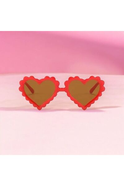 The Cloudish Shop Girl's Heart Sunglasses Red