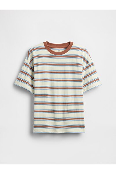 GAP Erkek Çocuk Açık Kahverengi Relaxed Original T-Shirt