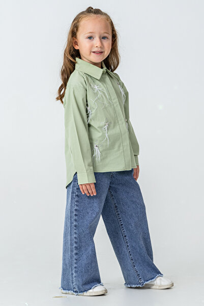 kinderos Star Stone Shirt and Trousers Girls' 2-Piece Set - 26K 4489