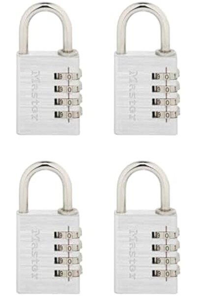 Yıldızan Esnshop Set Your Combination Padlock, Pack of 4, Silver 643Ec4 1209132