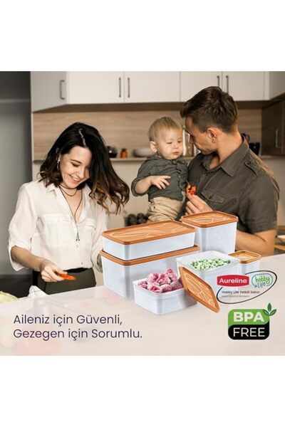 Nacario Nrcrioshop Life Set of 6 Leather N Freezer Storage Containers – Suita...