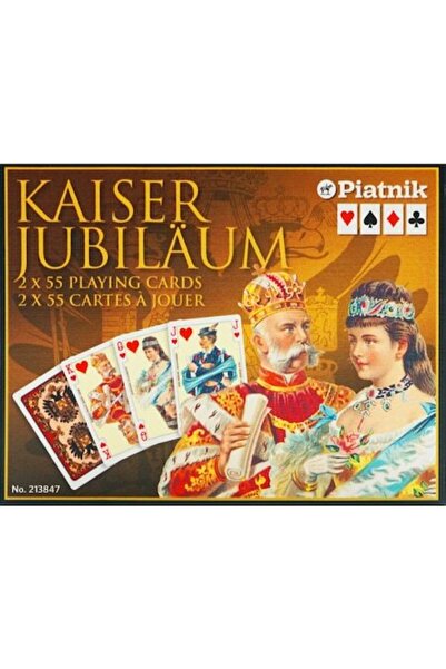 Piatnik Set of 2 Packs of Playing Cards with Kaiser, Piatnik, Plastic