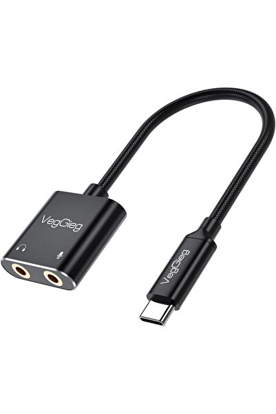 Nacario Nrcrioshop Type-C Sound Card with 3.5mm Headphone and Microphone Inpu...