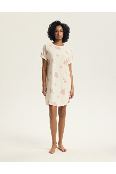 Henderson Women's Sleep Dress Sleeping Shirt Short Sleeve Relaxed Fit 100% Co...