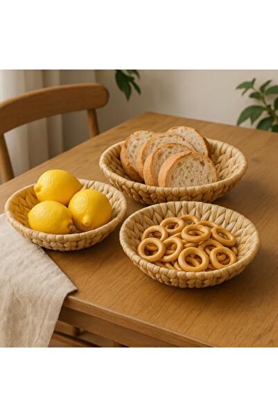 Nacario Nrcrioshop Set of 3 Wicker Decorative Trays |   Multi-Purpose Present...