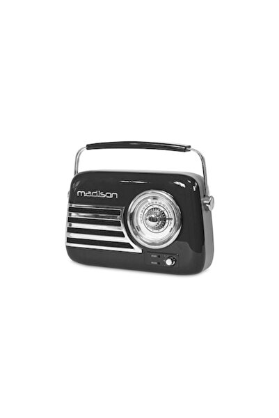 Madison Φορητό ραδιόφωνο FM Nostalgia 15W με Bluetooth/AUX - Μαύρο
