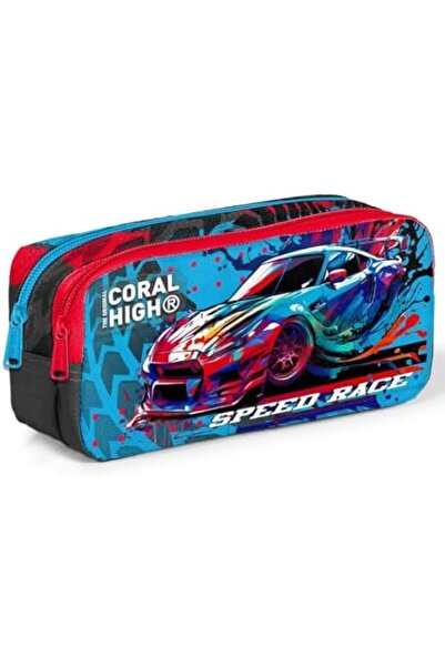 Nacario NrcrioShop قلم رصاص رمادي أزرق للسباقات ذو قسمين - للأولاد حقيبة - 12...