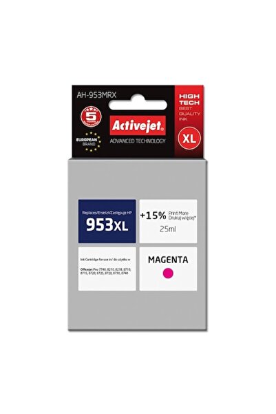 ActiveJet Ink Cartridge Replacement for HP 953XL F6U17AE, 25 ml, Red