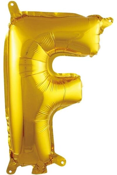 Nacario Nrcrioshop Letter F 16 Inch Color Foil Balloon 36 cm (Gold) 1201248