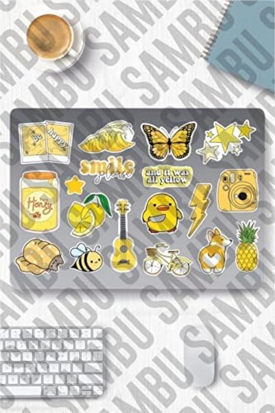 Nacario مجموعة ملصقات ذات طابع جمالي باللون الأصفر من NrcrioShop 1 - أصفر - ه...