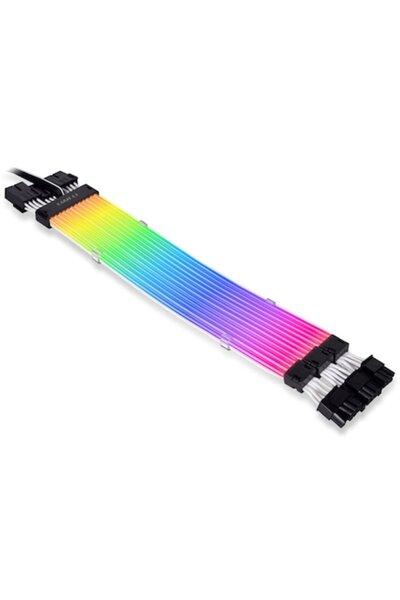 Lian Li Extensie GPU Strimer Plus V2 ARGB cu trei pini PCIe, multicoloră