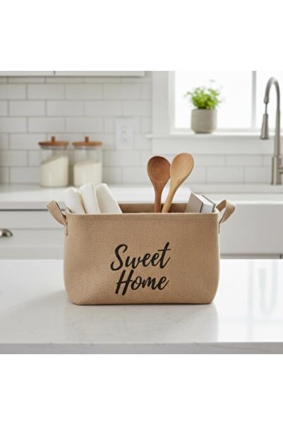 Nacario Nrcrioshop " " Rectangular Jute Organizer Basket (24X17X14 cm) – Crea...