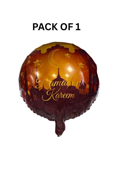 Premium Ramadan Kareem Foil Balloon Pack of 1 Golden Mosque Festive Decoration