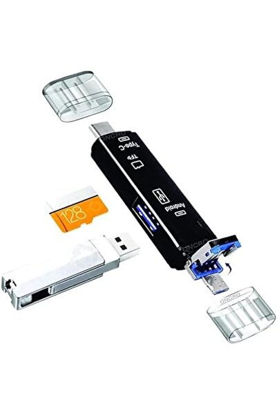 Yıldızan Esnshop 5068 Otg 3 in 1 Type-C and Micro USB Tf Converter Converter ...
