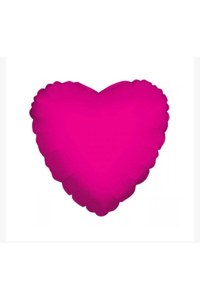 Çemrek Süs Parti Helyuma Compatible 18 Inch Matte Fuchsia Heart Balloon Foil ...