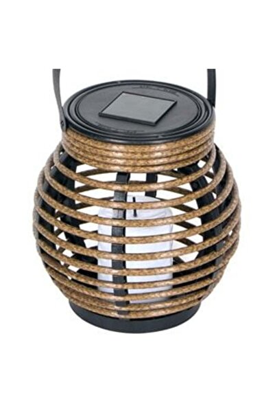 SHOPIENS Brown Black Solar Lantern Ø15 x 15 cm
