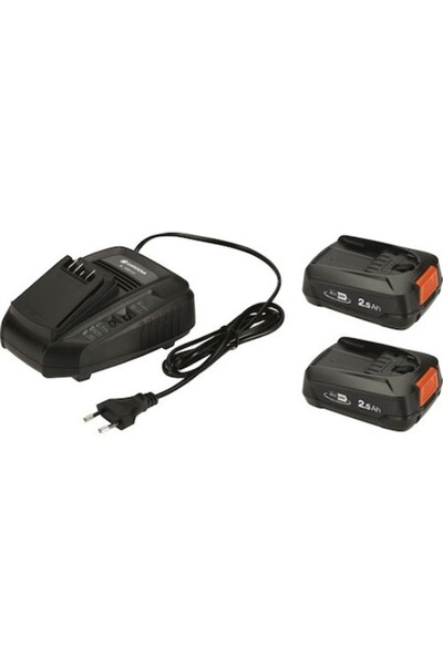 Gardena Set of 2 Batteries & Charging Station P4a Pba 18v, Capacity 2x 2.5ah ...