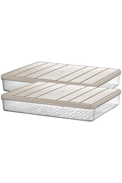 Nacario Nrcrioshop - Nora 2-Pack 2.5 Liter Large Size Light Gray Storage Cont...