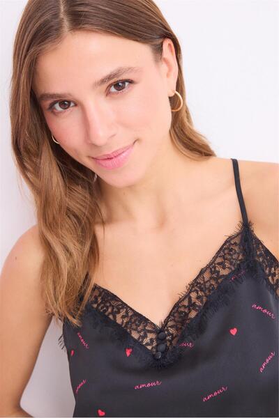 Perspective Women secret women's black romper pajamas with shorts