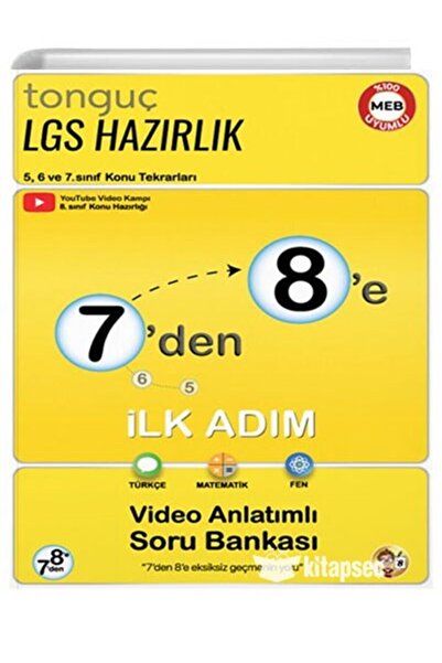 Kapadokya Yayınları 7 den 8 e Hazırlık Kitabı İlk Adım Tonguç Akademi