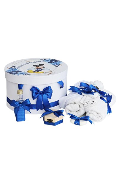 Flashmarket Trusou botez Baietel 8 piese cu Mickey Electric – Set complet bot...