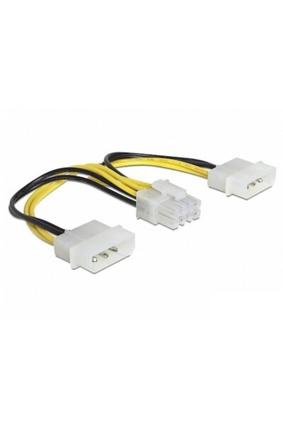 DELOCK Cablu de alimentare, 2 x Molex cu 4 pini mascul > EPS cu 8 pini mascul...
