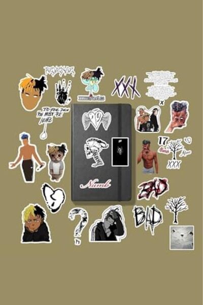 Nacario حزمة منتجات NrcrioShop Xxxtentacion/ملصقات دفتر يوميات وملصقات لابتوب...