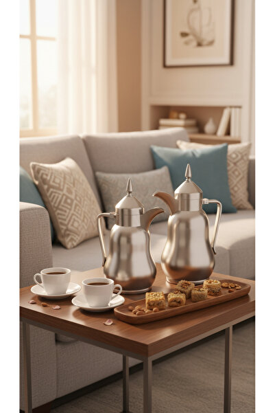 Generic 1 liter/500 ml tea or coffee thermos set