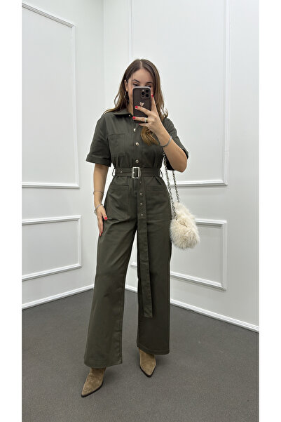 Narferita Muhika Kısa Kol Kemerli Tulum