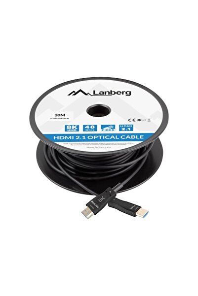 Lanberg Cablu optic HDMI v.2.1, 30m, 8K-60Hz, mascul-mascul,