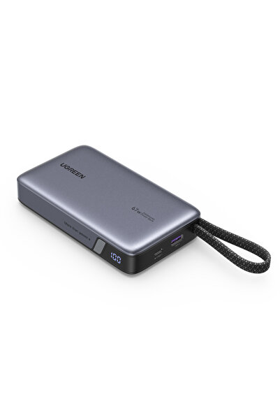 Ugreen Nexode 20.000 mAh 67W USB-C Dahili Kablolu Hızlı Şarj Powerbank, 55996B