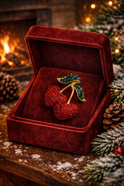 WHİTE ATELIER 14 Şubat Sevgililer Günü Temalı Broş - Kadife Kutu Fiyata Dahil...